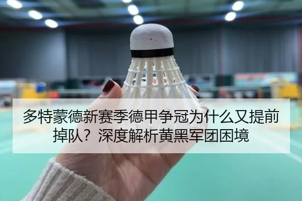 多特蒙德新赛季德甲争冠为什么又提前掉队？深度解析黄黑军团困境