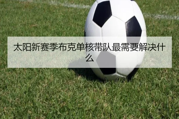 太阳新赛季布克单核带队最需要解决什么
